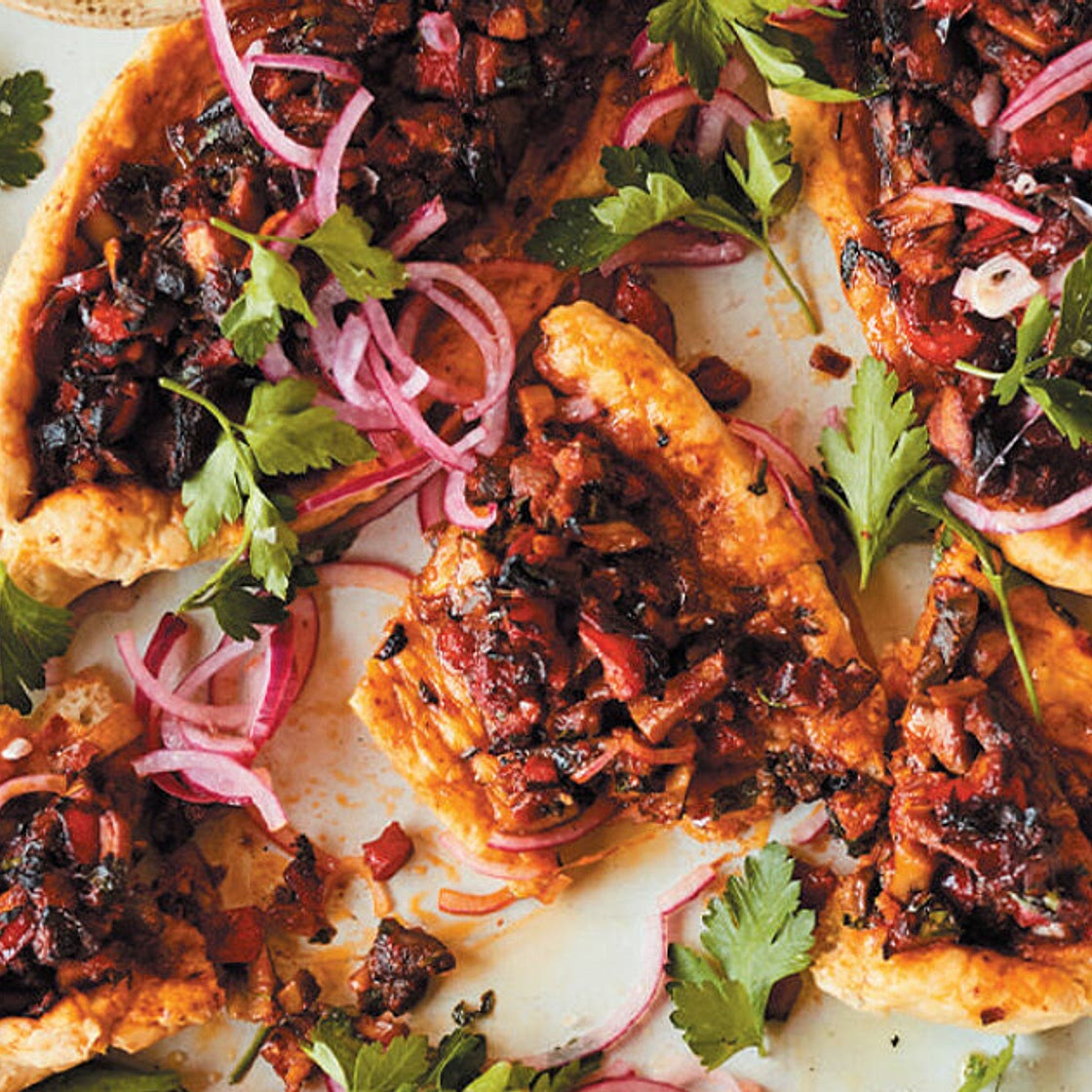 Chunky Mushroom Turkish Pides