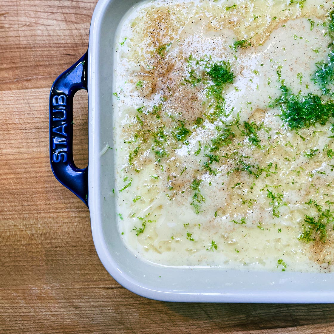 Tres leches rice pudding