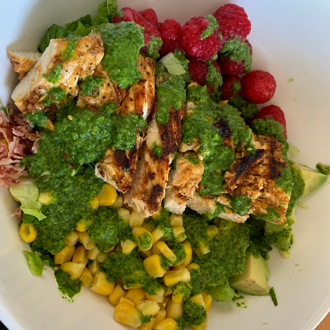 Summer Chipotle Chicken Cobb Salad with Cilantro Vinaigrette