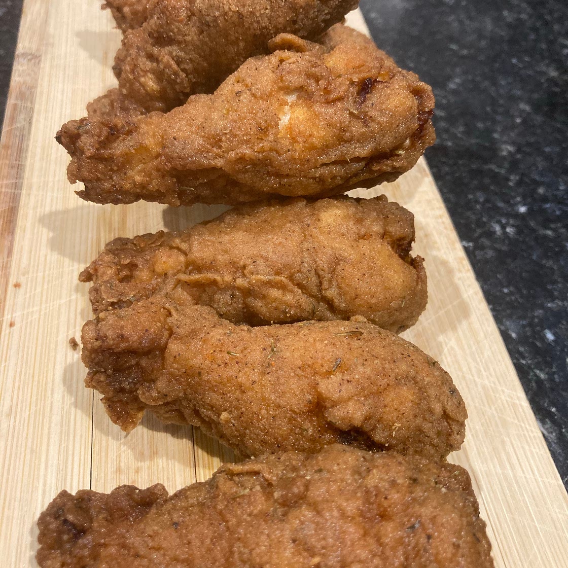 Homemade KFC style hot wings
