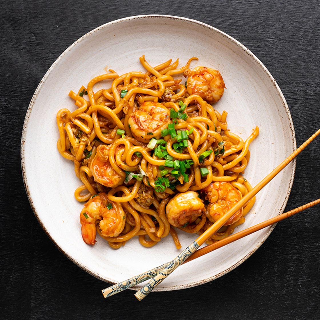 15-minute Garlic Prawn Udon