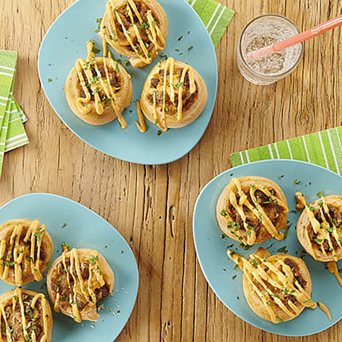 Taco Pizza Pinwheels
