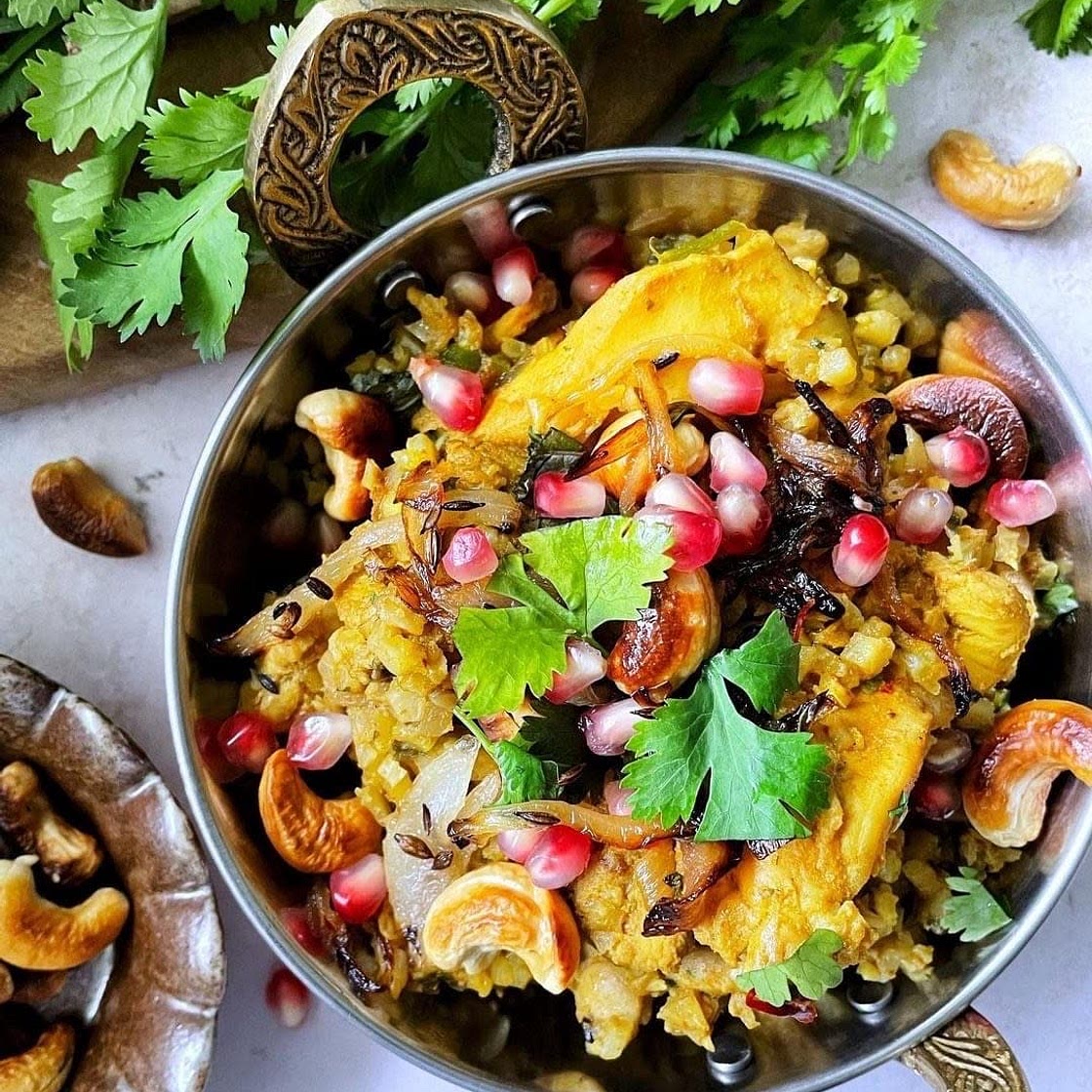 Cauliflower Rice Chicken Biryani 