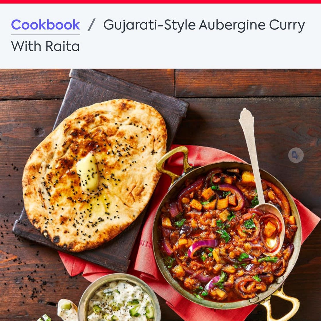 Gujarati-Style Aubergine Curry With Raita