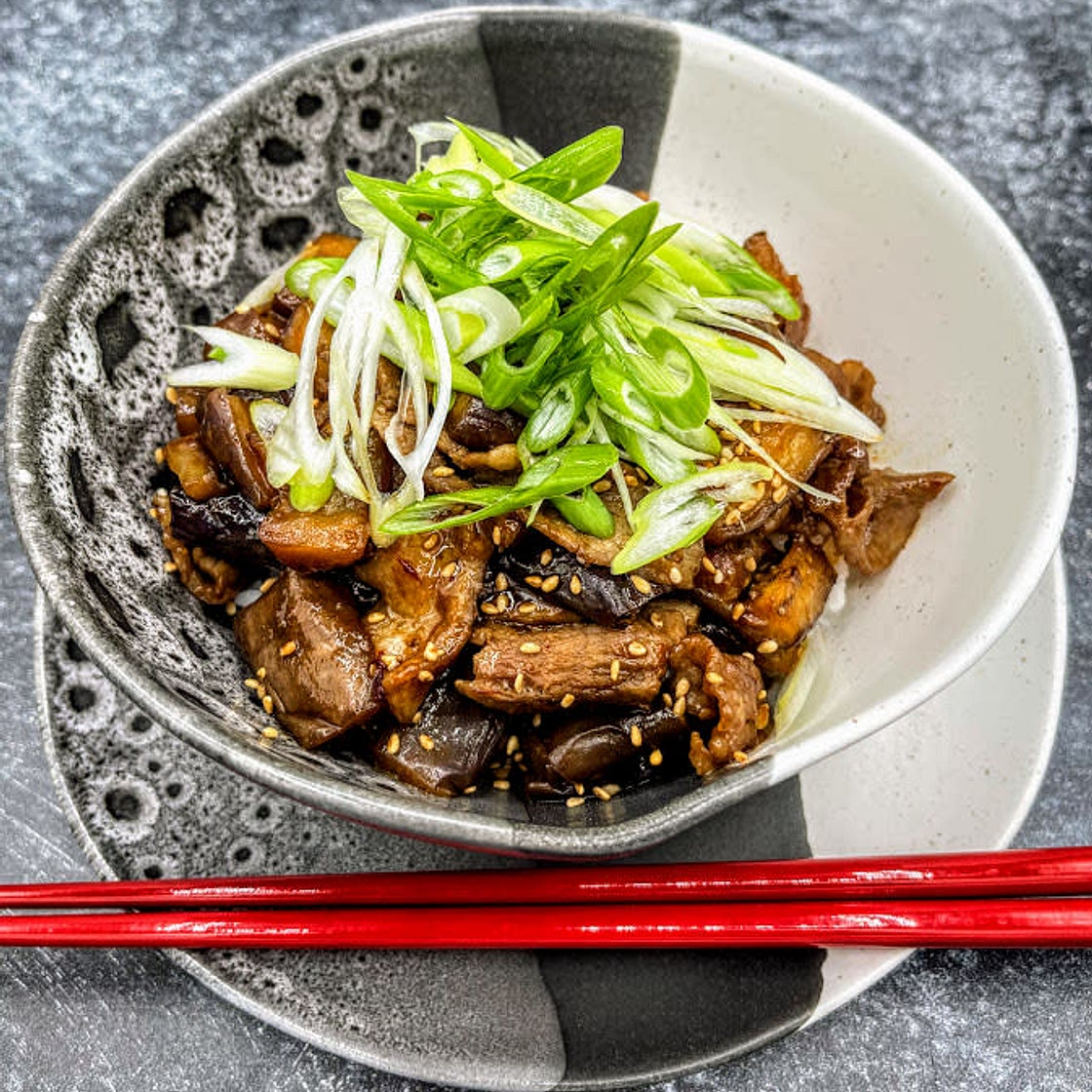 Spicy Eggplant/Pork Stir-Fry