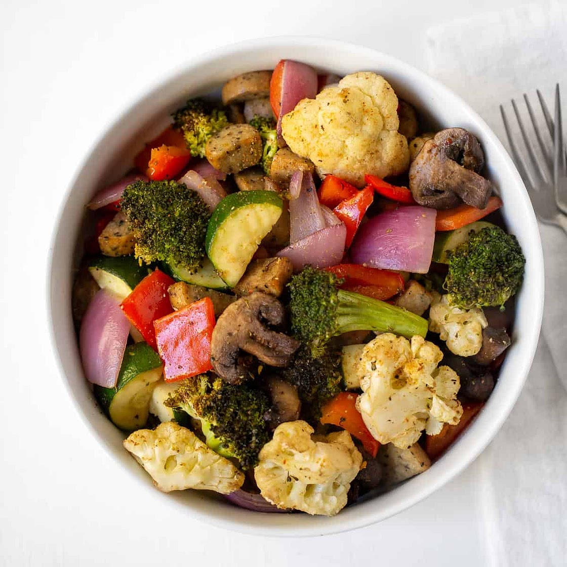 Air Fryer Sausage and Veggies