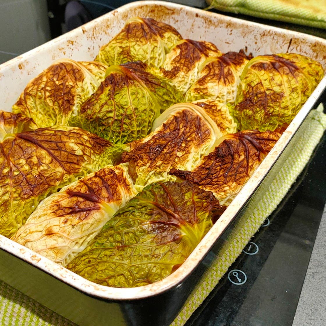 Egg Roll-Inspired Cabbage Rolls