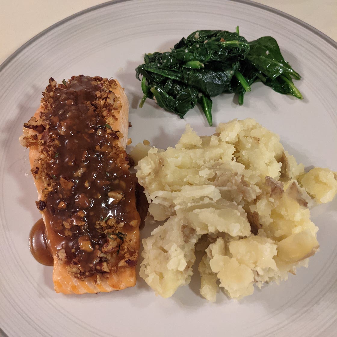 Pecan Crusted Salmon with Maple-Bourbon Glaze
