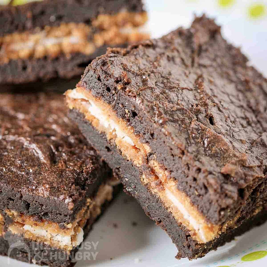 Oreo Pumpkin Brownies