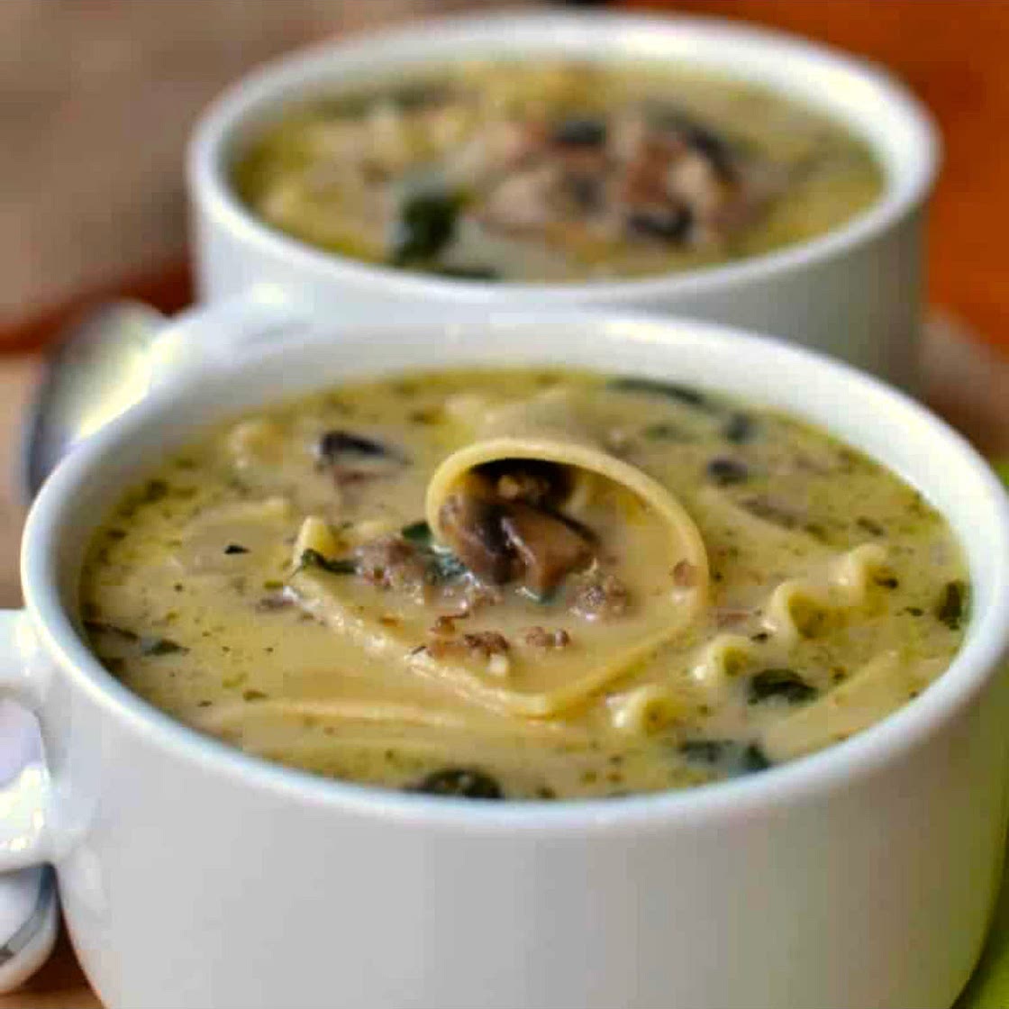 CREAMY ALFREDO LASAGNA SOUP