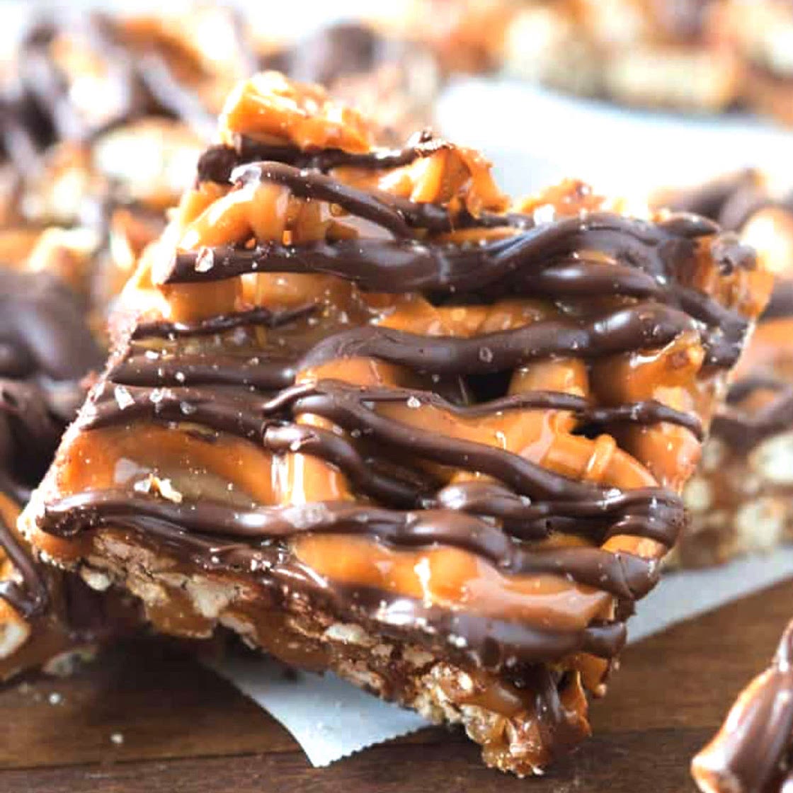Salted Caramel Pretzel Bark