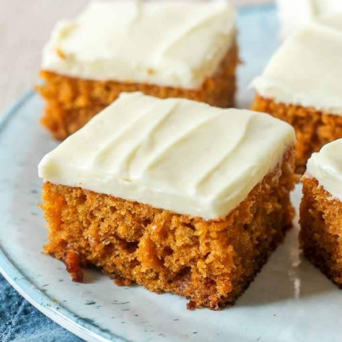 Pumpkin Bars with Cream Cheese Frosting