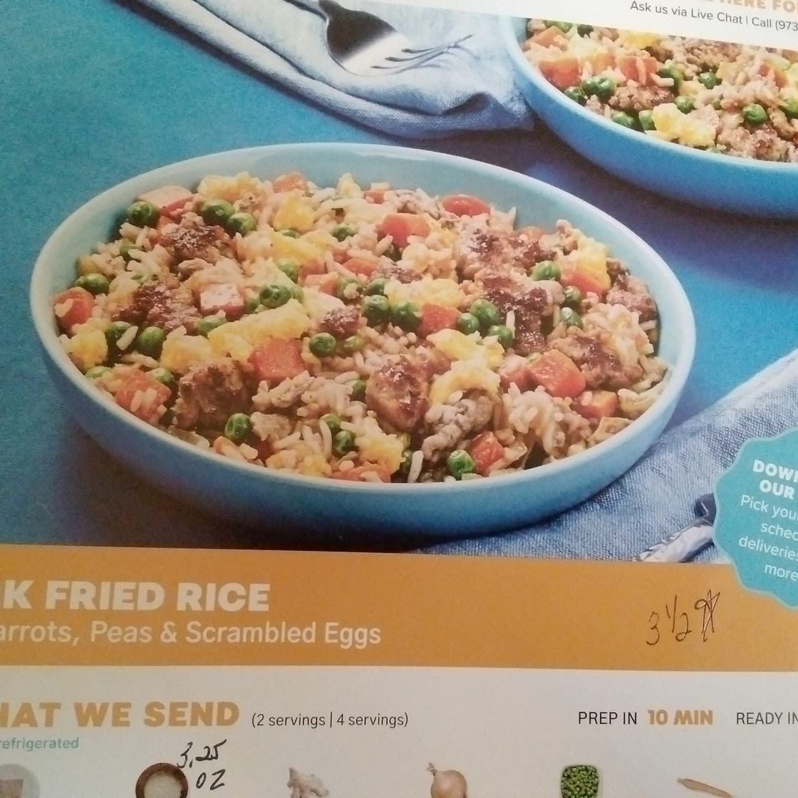 Pork fried rice with carrots & peas