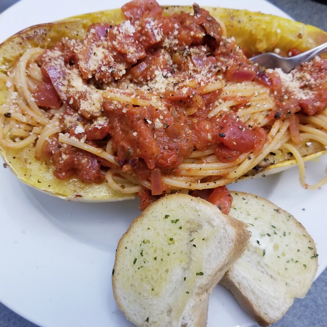 Spaghetti squash boat