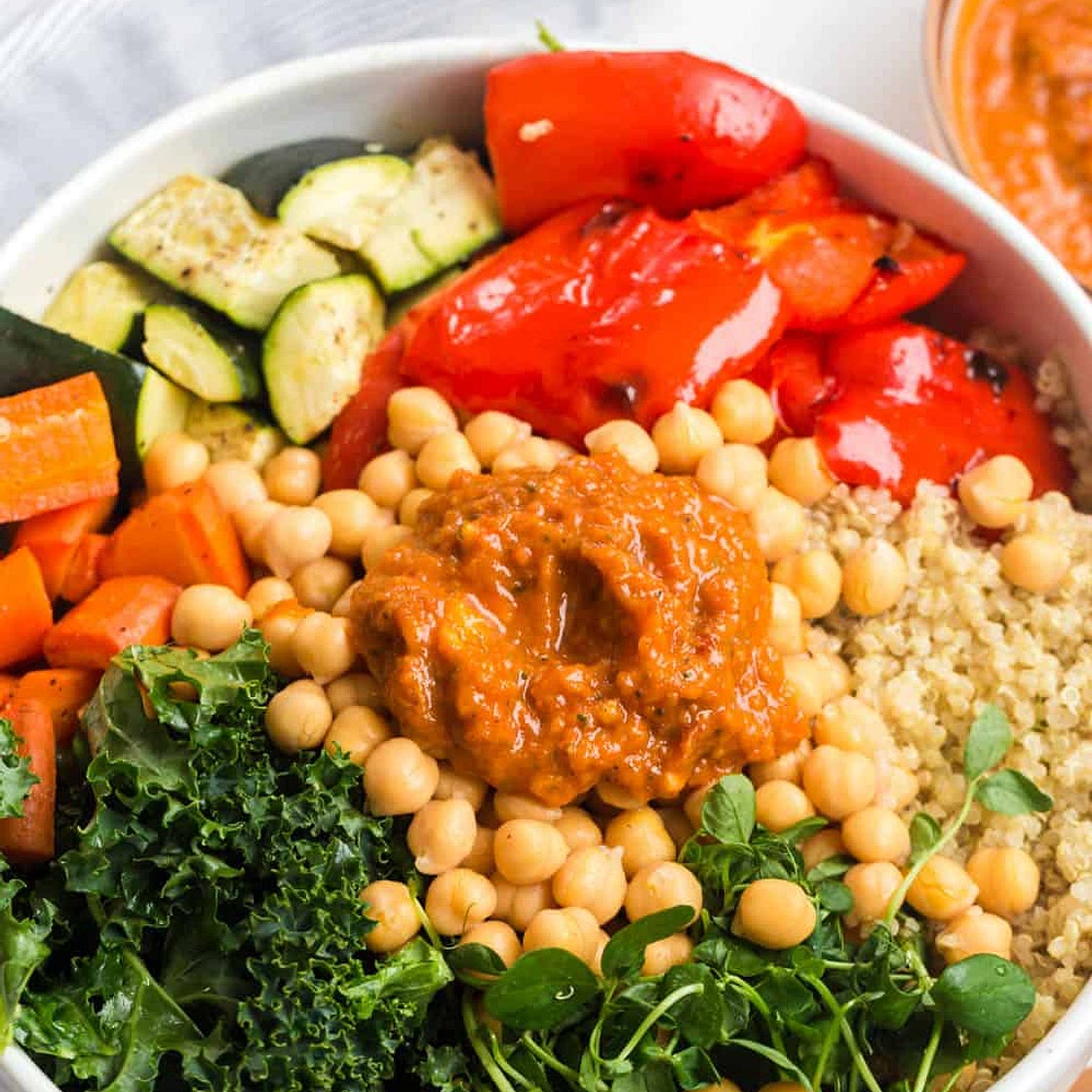 Roasted Summer Veggie Salad Bowls