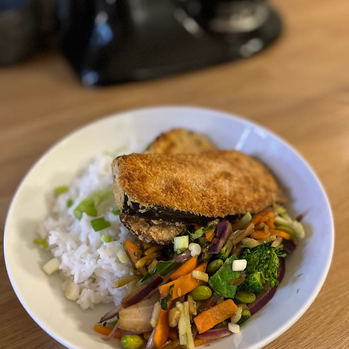 Aubergine Katsu Curry