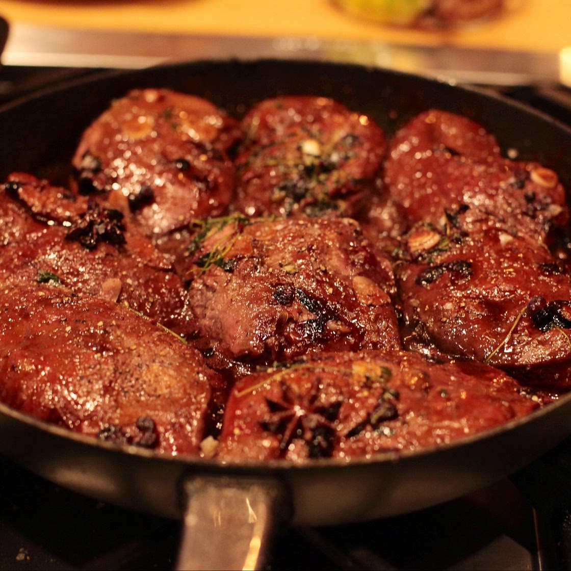 Slow cooked goose breast