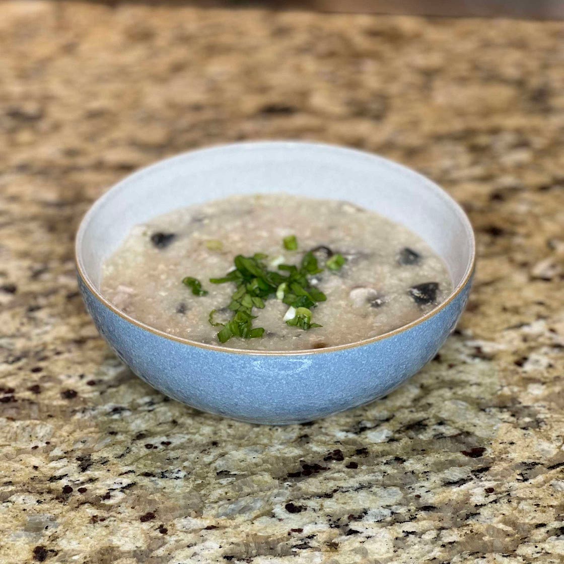 CENTURY EGG PORK CONGEE from leftover rice