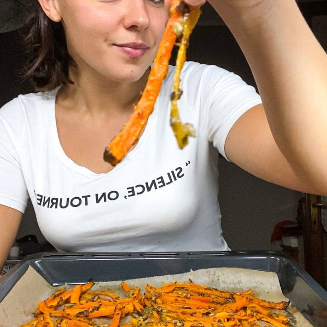 Carote al forno con mix di semi