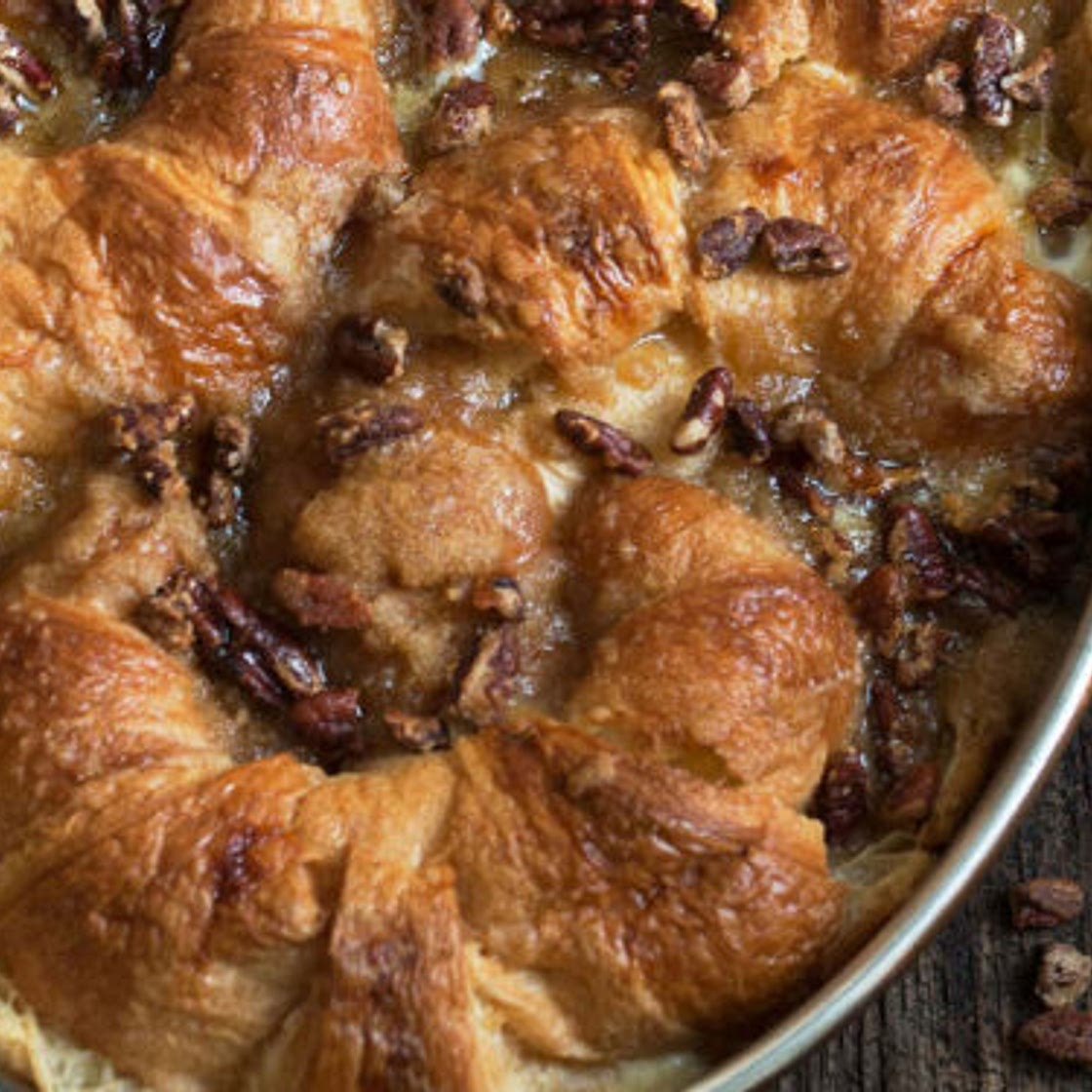 Butter Pecan Croissant Bread Pudding