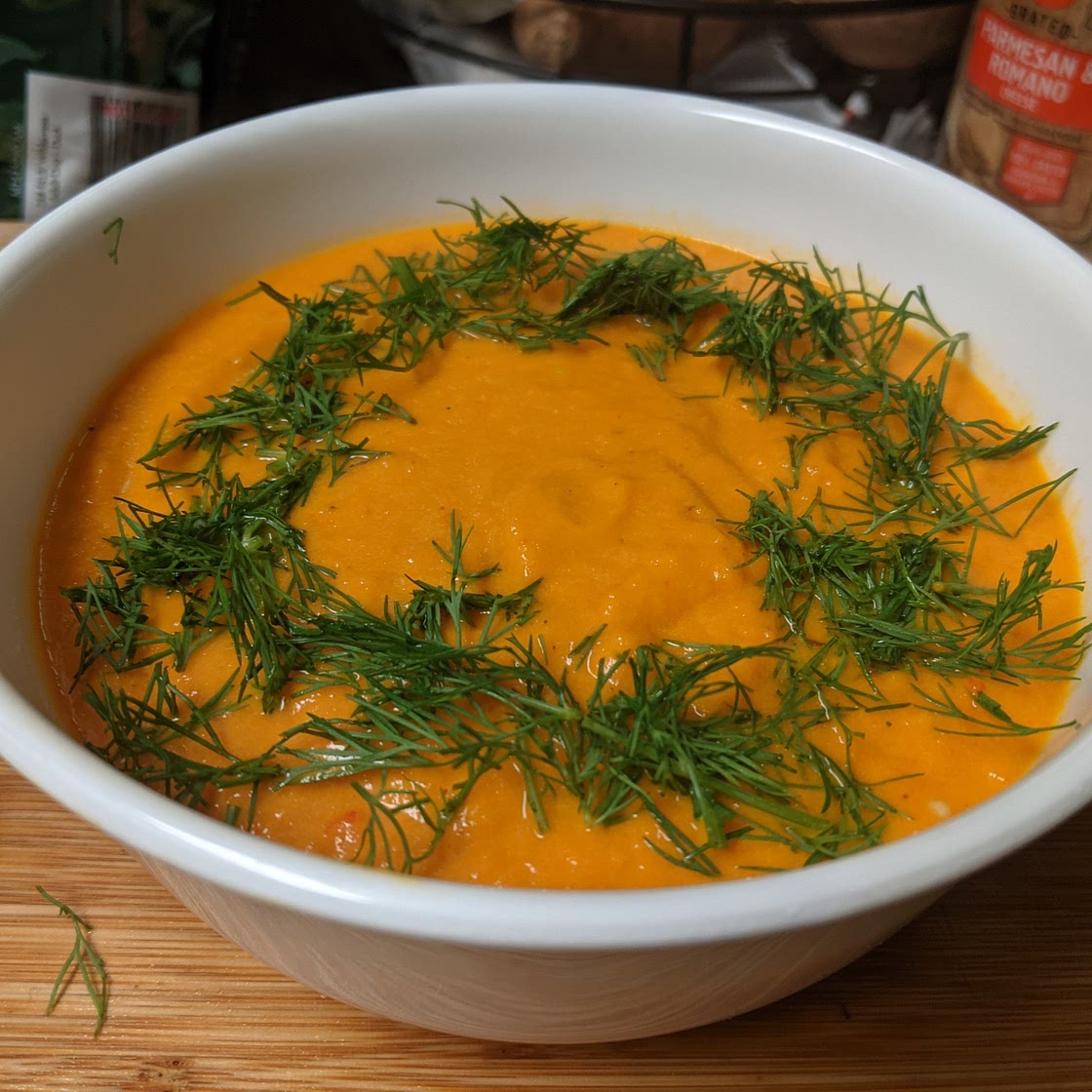 Roasted Red Bell Pepper Tomato Soup