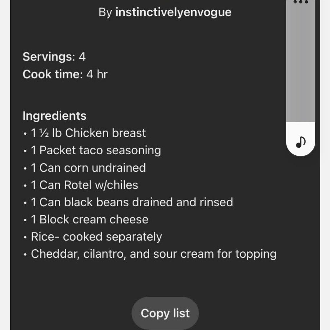 Crock pot chicken tacos
