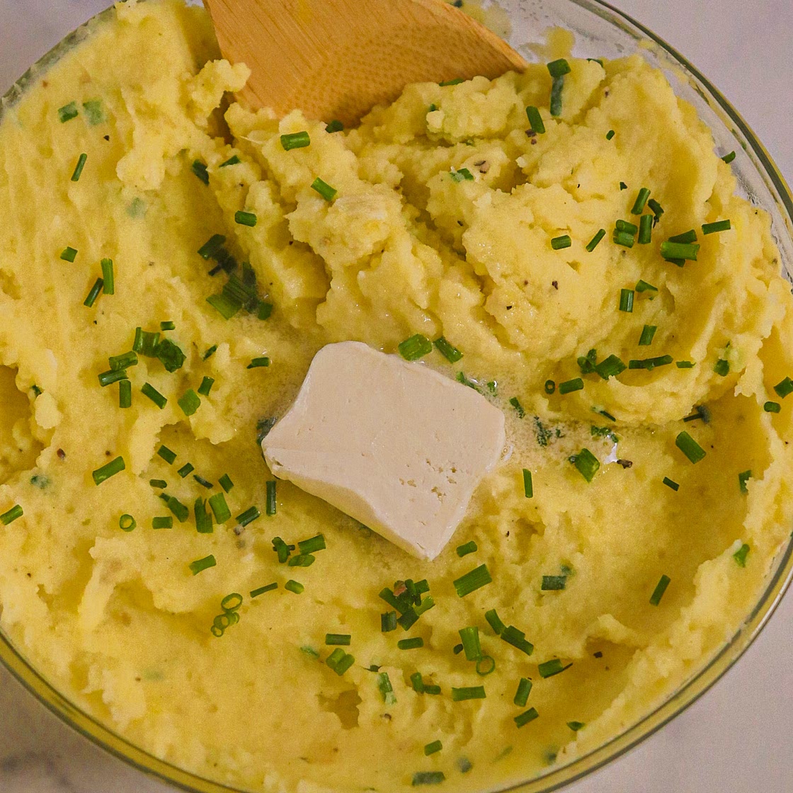 Vegan Garlic Chive Mashed Potatoes