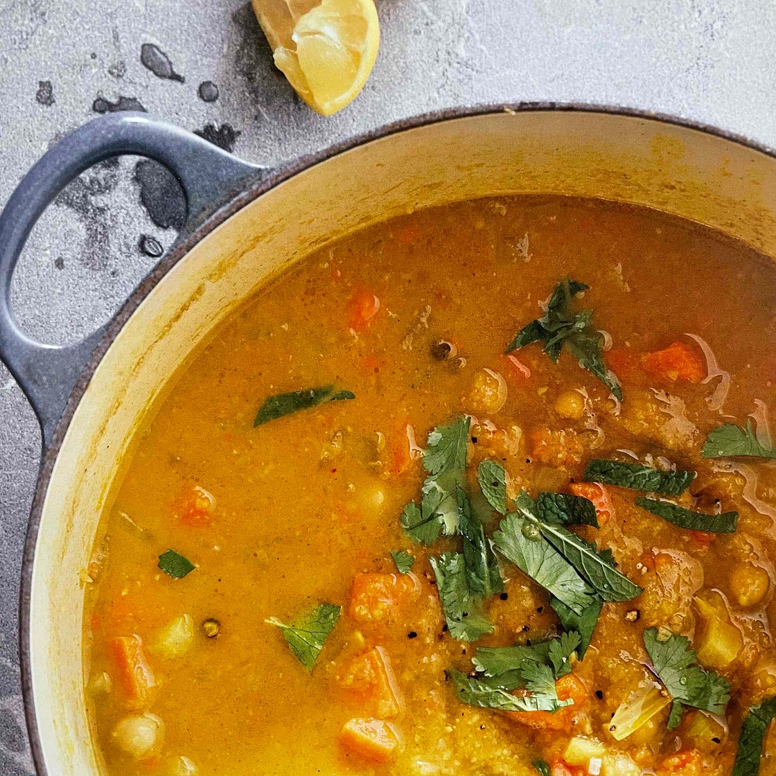 Moroccan Chickpea and Vegetable Soup [HMC]