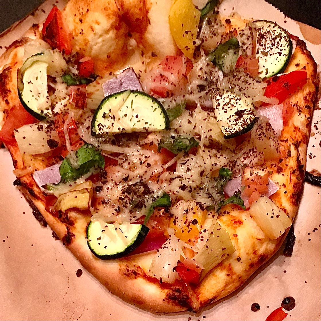 The Best Lebanese Veggie Pizza