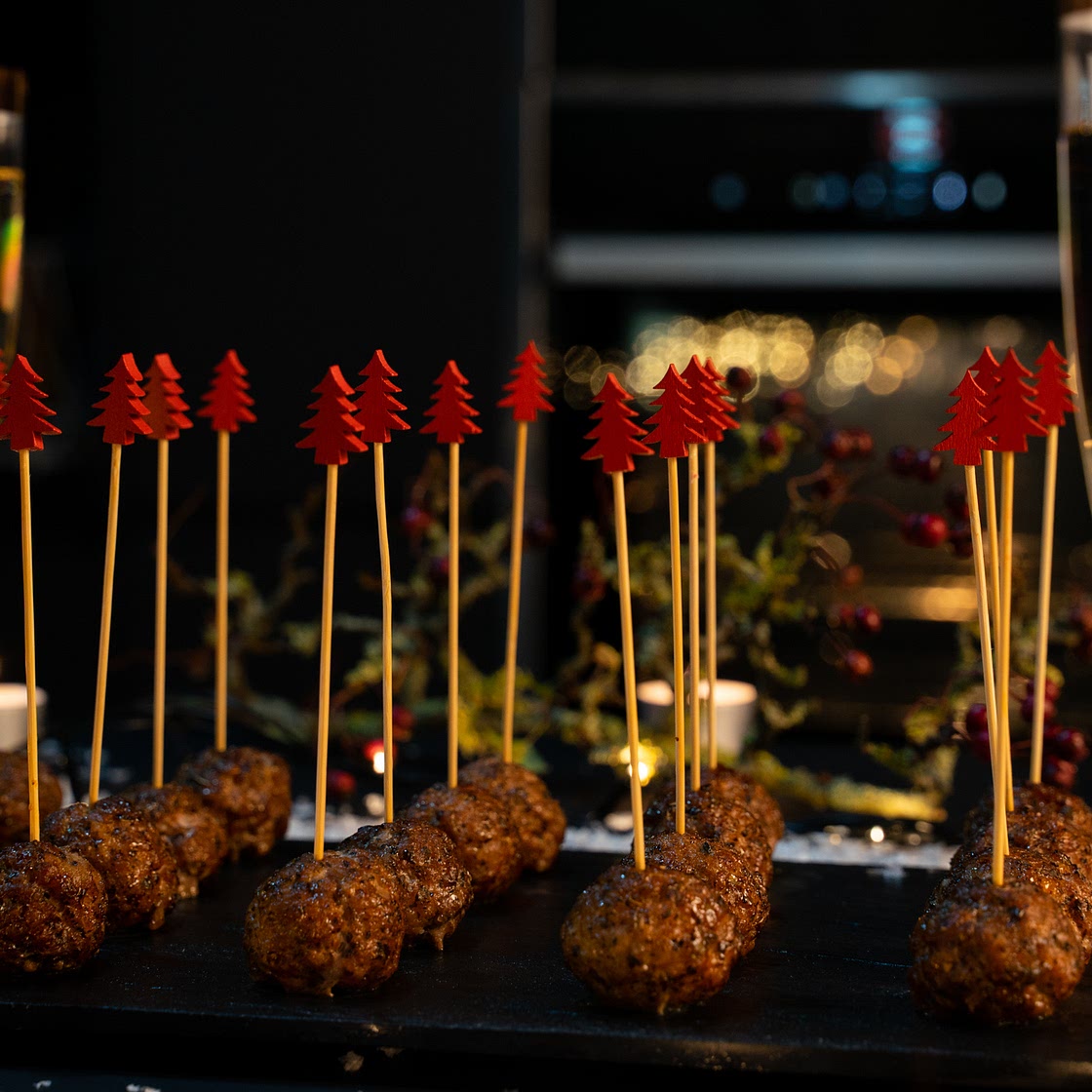 Mini Minted Lamb Meatballs by Pureety
