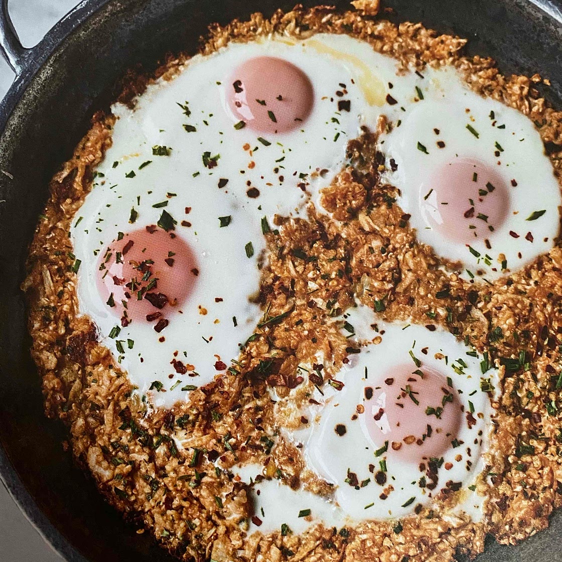 Bloemkool ‘hash’ met eieren