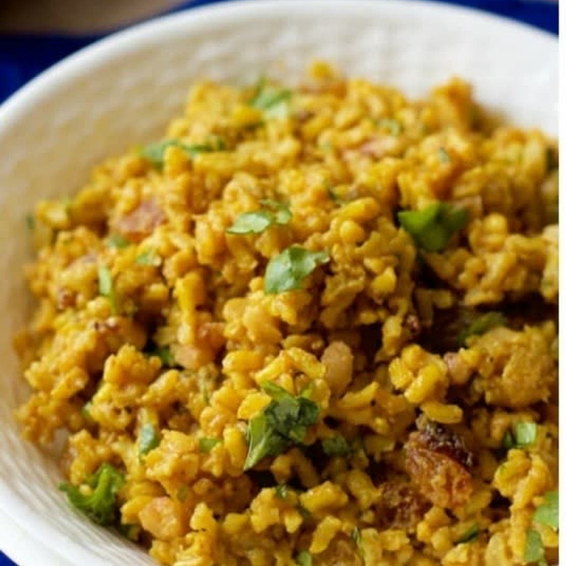 Curried rice and salmon salad