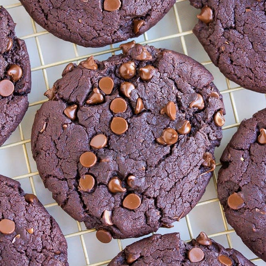 Vegan Double Chocolate Chip Cookies