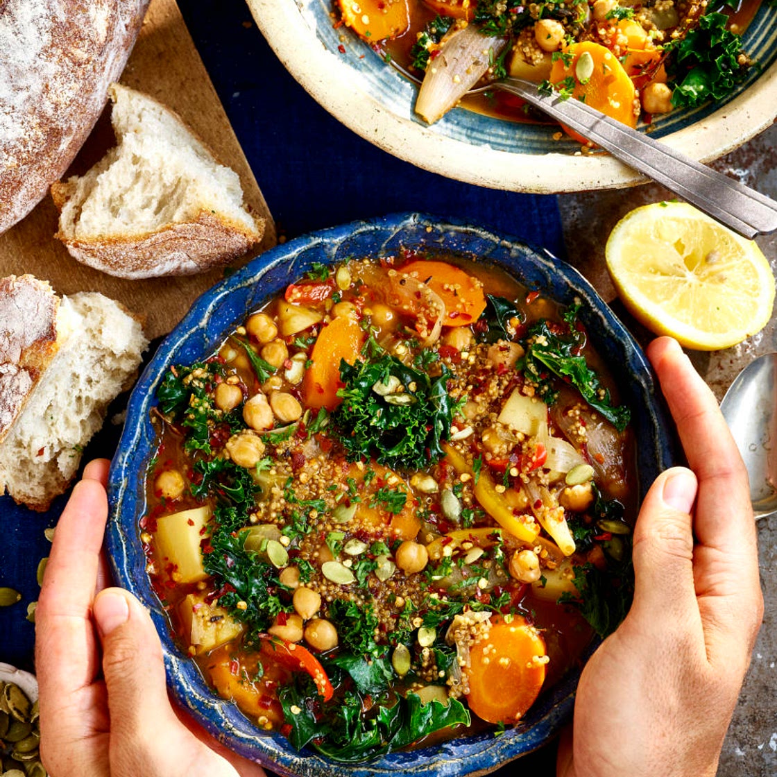 Everything But the kitchen sink Quinoa & Harissa Stew - Avant-Garde Vegan