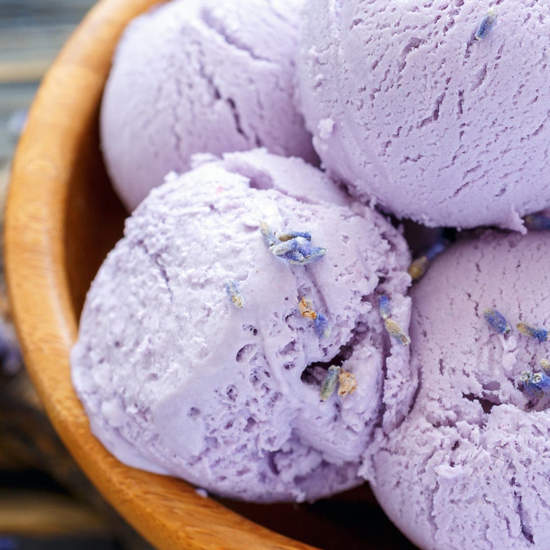 Low-Sugar Lavender Ice Cream