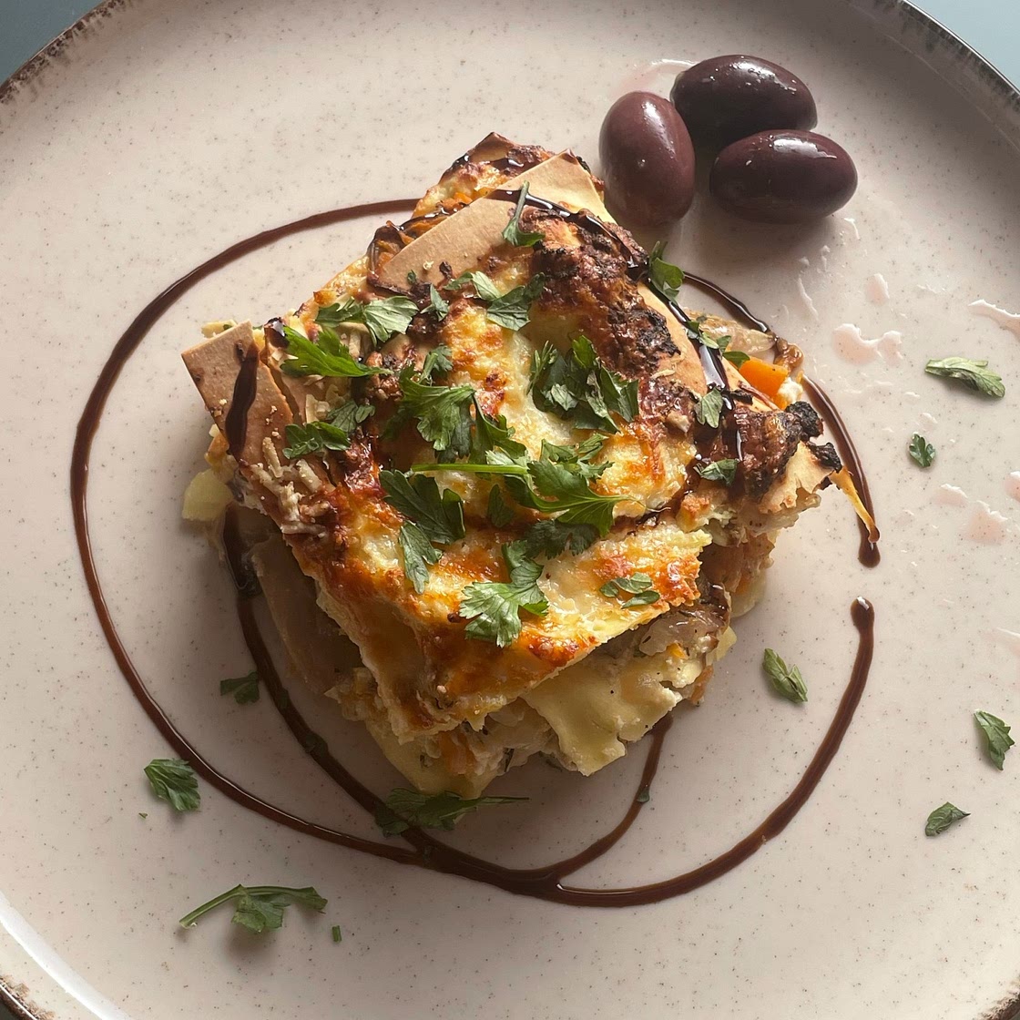 Butternut Squash and Mushroom Lasagna