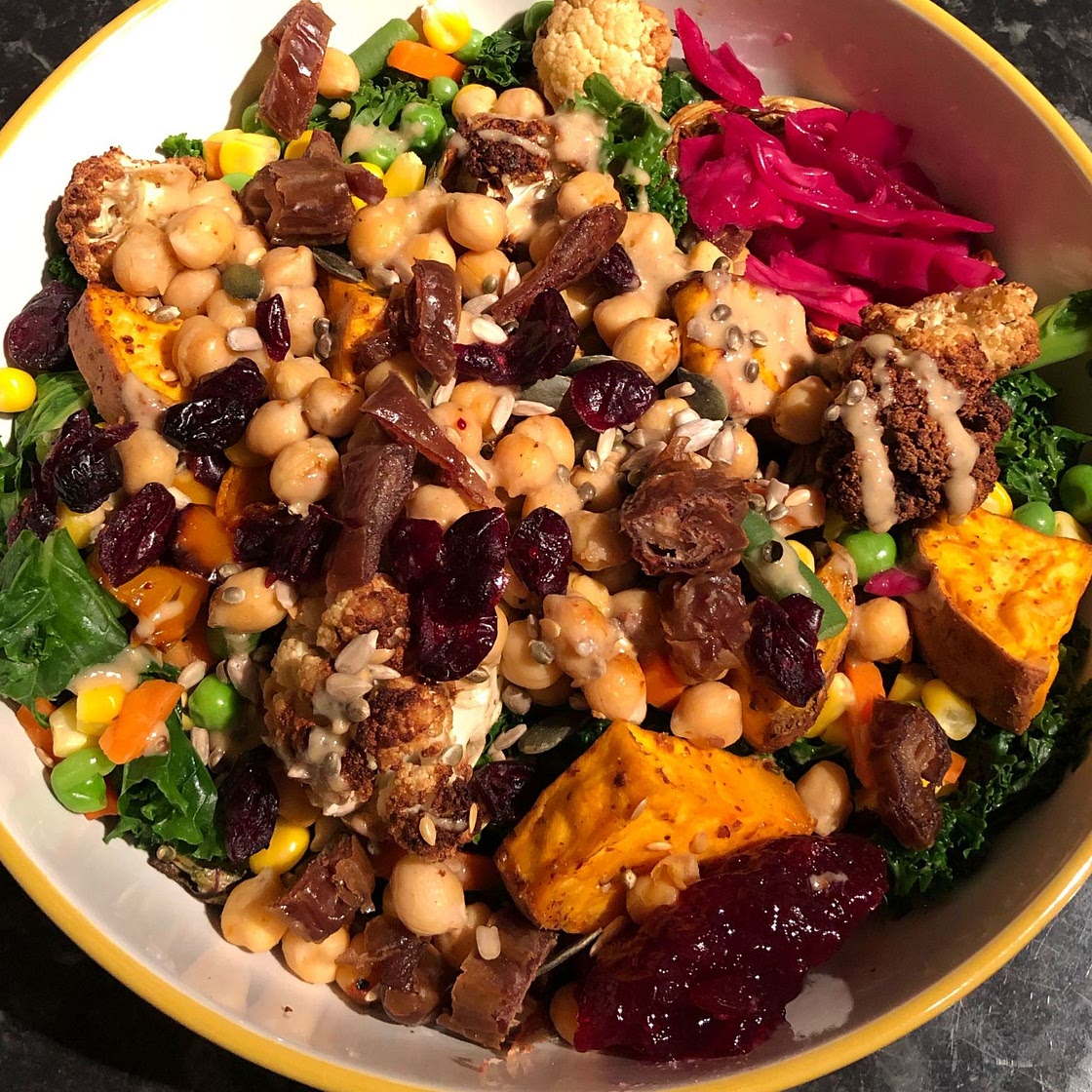 Ultimate Holiday Leftover Roasted Veg Salad