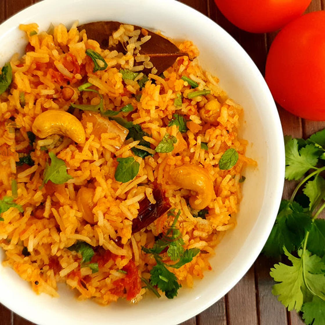 Tomato Rice / Tomato Pulao