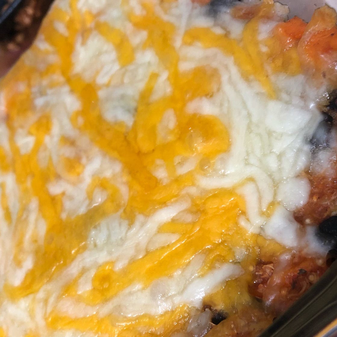 Quinoa, Black Bean, Sweet Potato Casserole