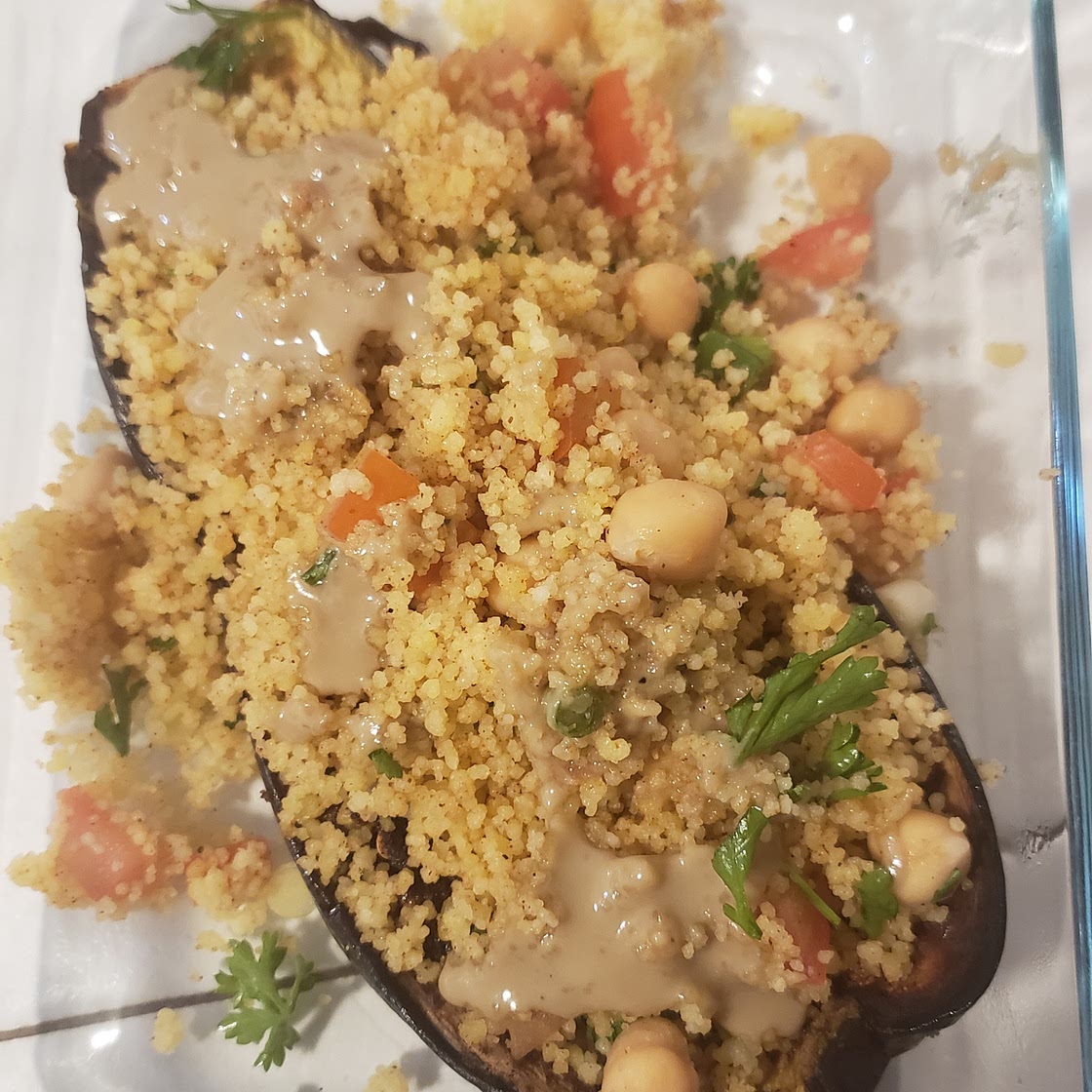 Easy Mediterranean Stuffed Eggplant Recipe (Vegetarian)