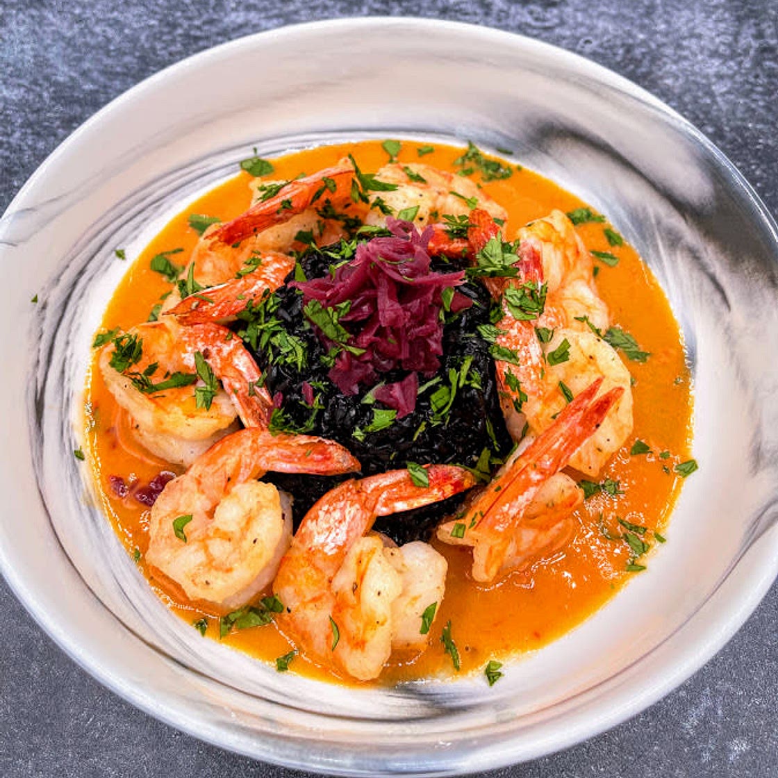 Roasted Shrimp Chipotle Coconut Cream