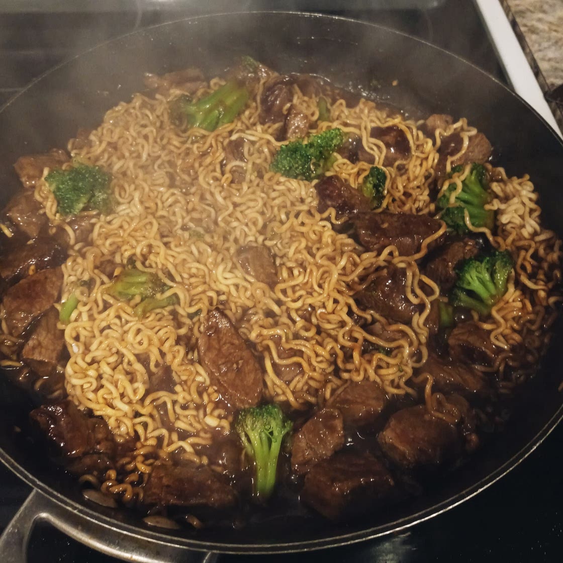 Beef and Broccoli Ramen Stir Fry