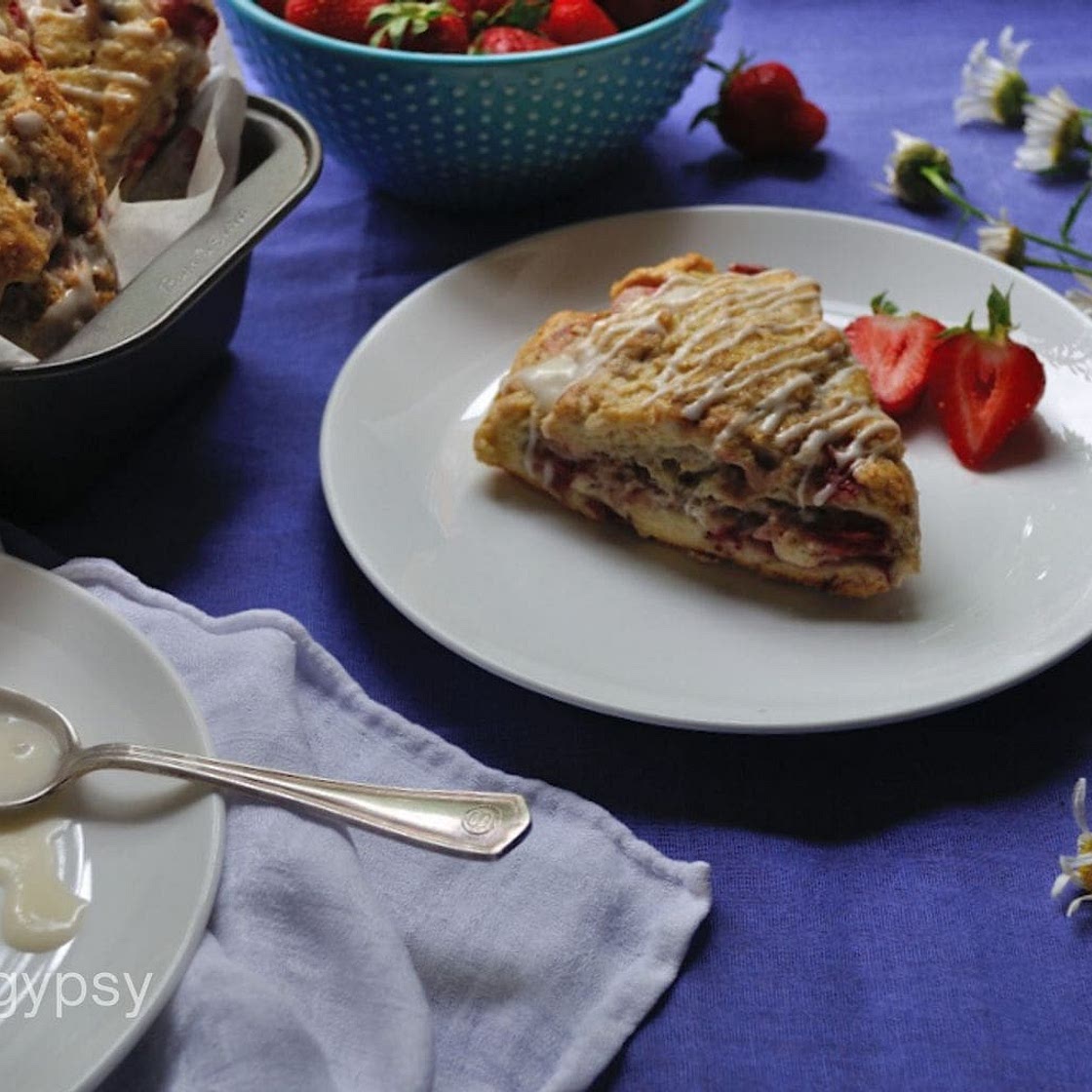 Strawberry Cream Scones. Easy & Delicious!