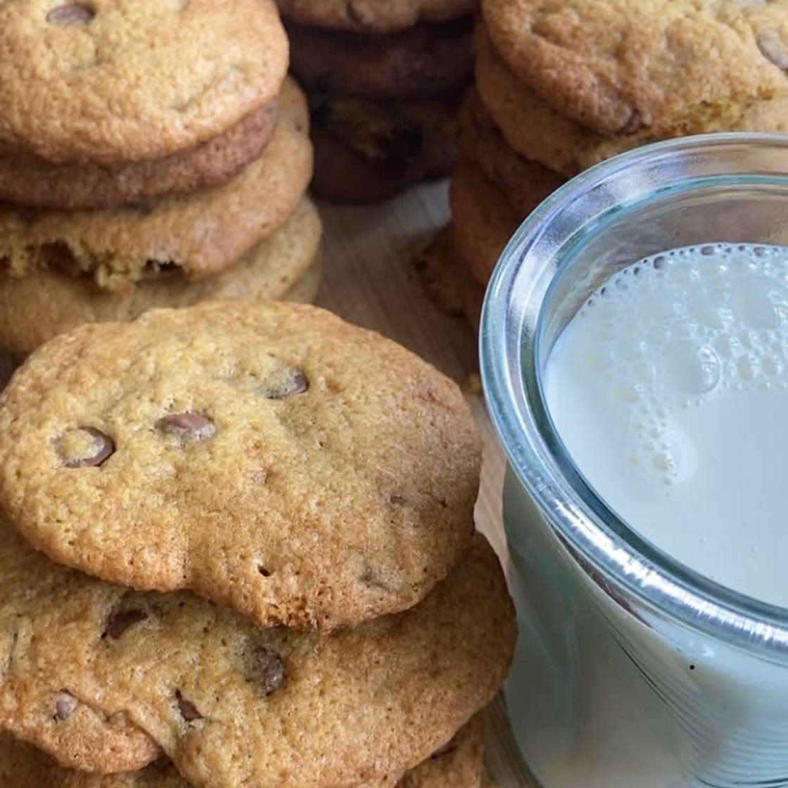 Simple choc chip cookies