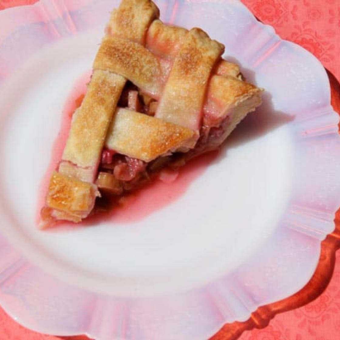 Rhubarb Pie with Lattice Crust
