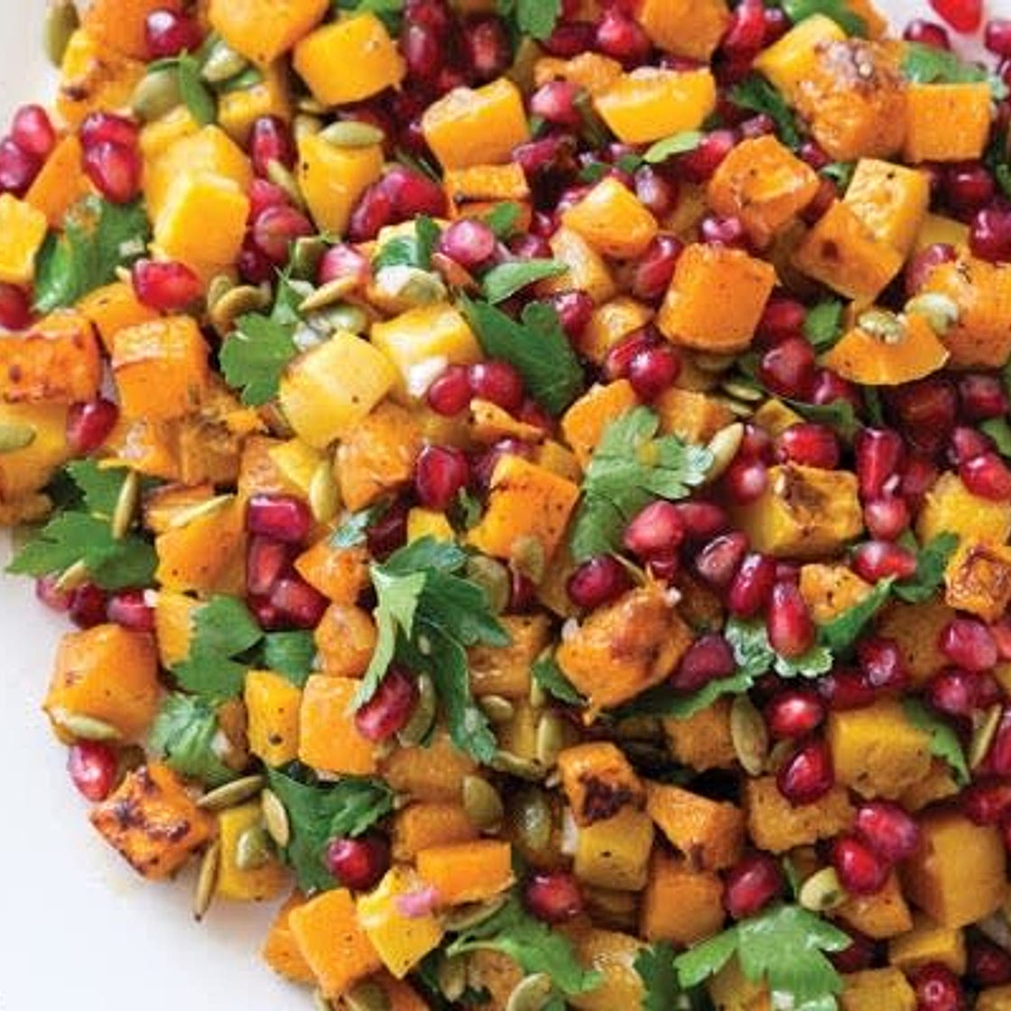 *0294kcal[9.2][10/10]* Roasted Winter Squash Salad with Za’atar and Parsley