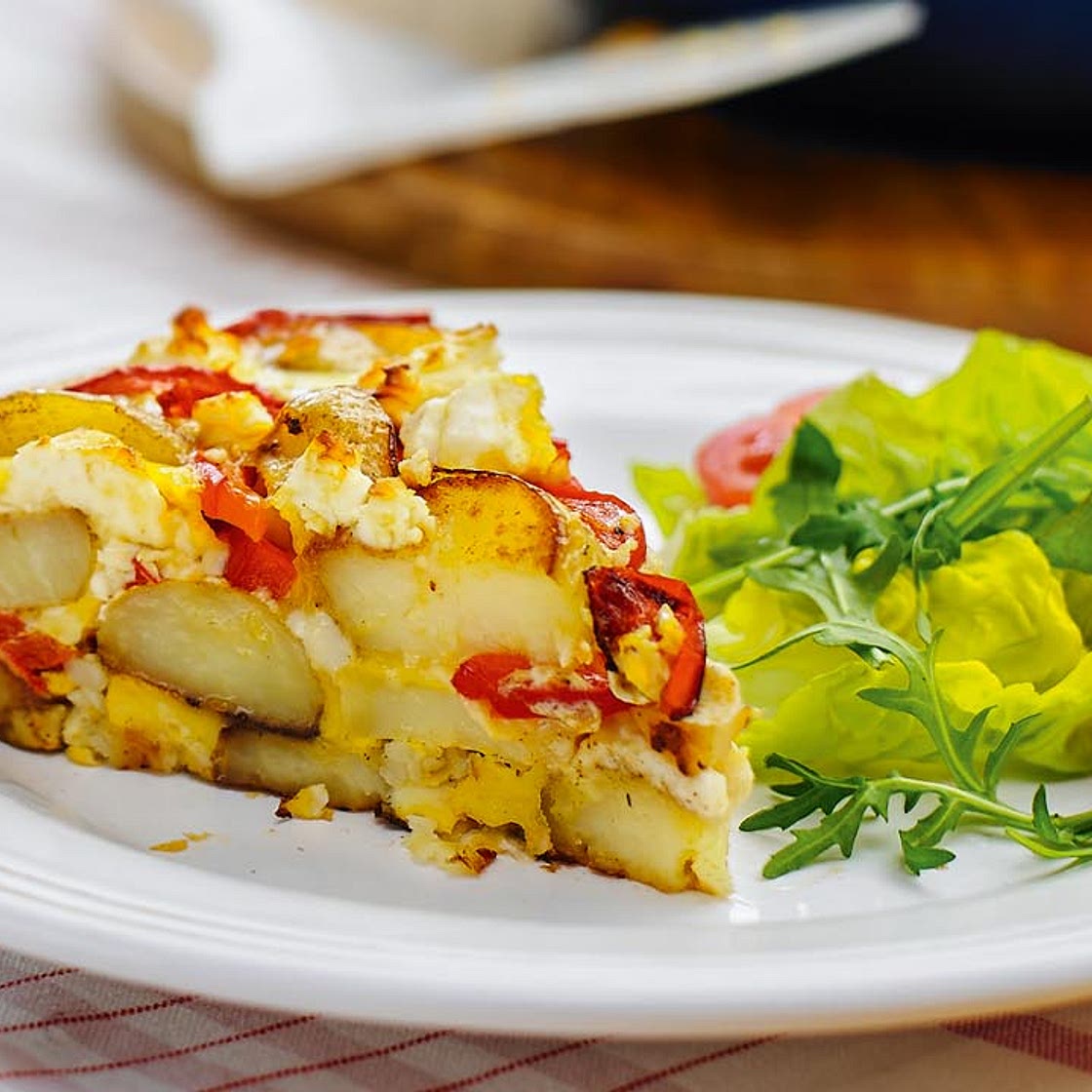 Red pepper spanish frittata