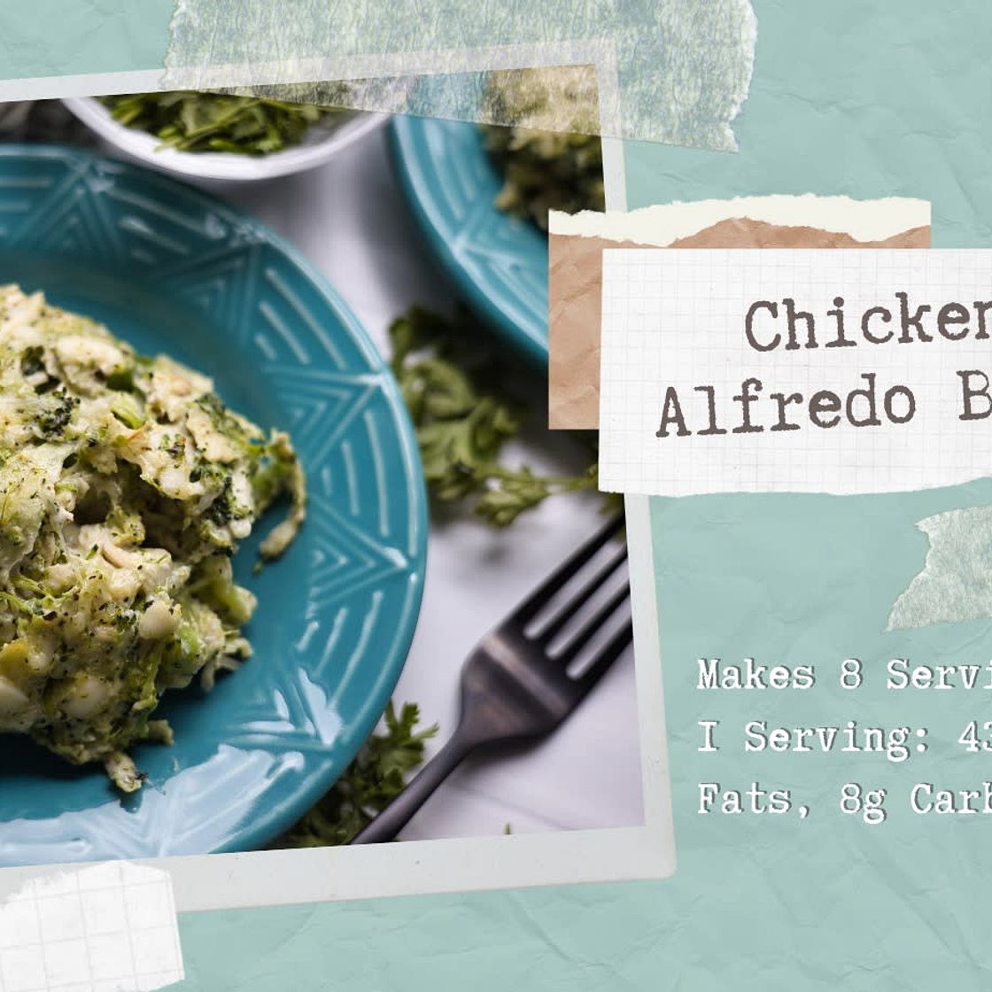 Chicken Alfredo Bake