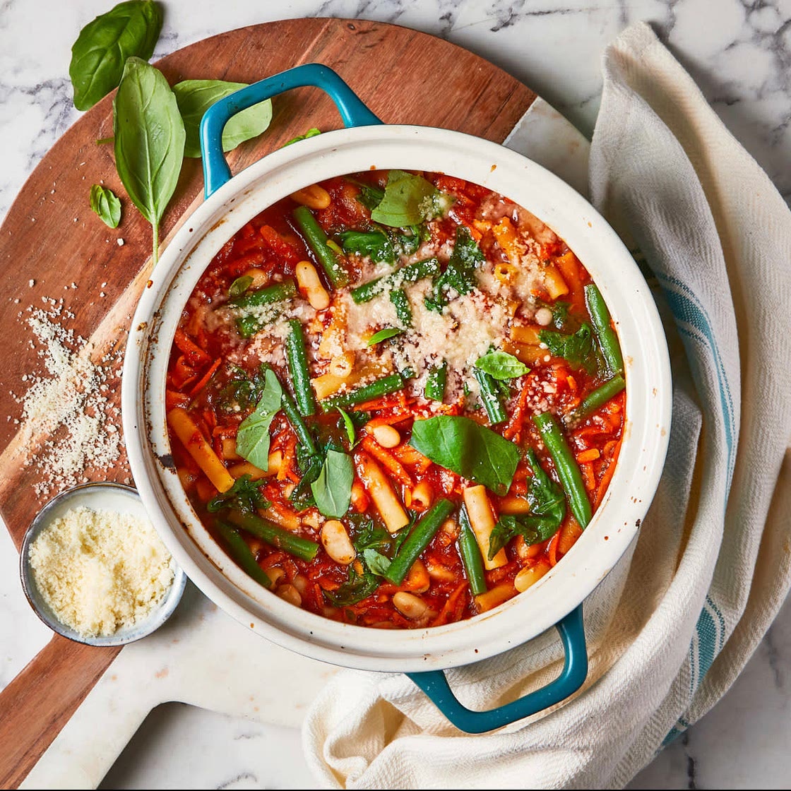 One-Pot Baked Herby Minestrone With Chilli