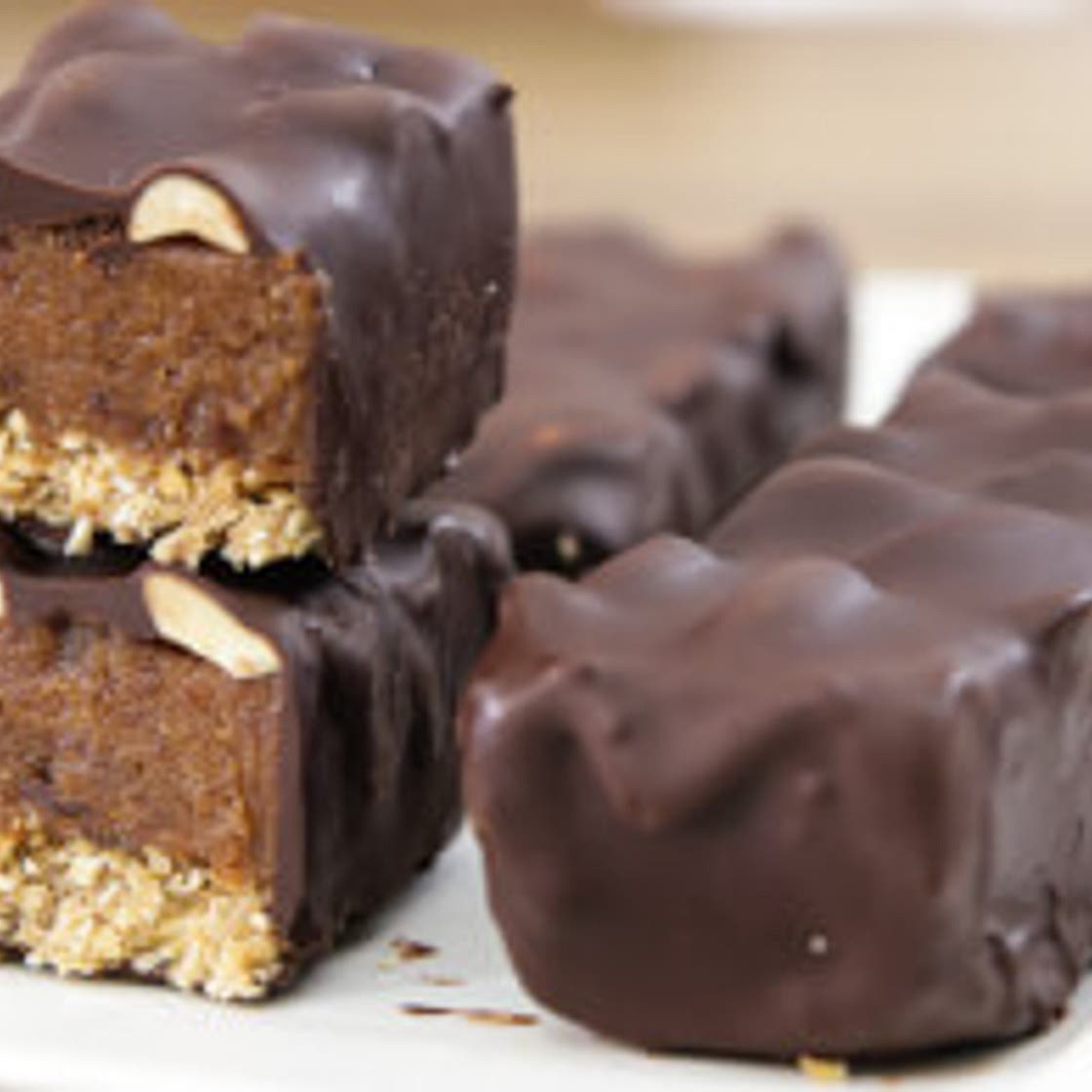 Healthy Homemade Snickers Bars